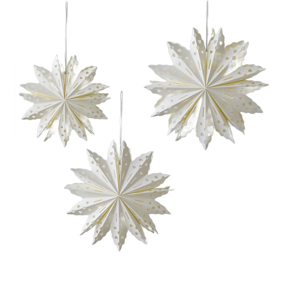 3pcs paper snowflakes Christmas Paper Snowflake origami Ornaments with Various Origami Styles for Holiday Home Party Decoration