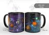 Starry Sky Ceramic Temperature-Sensing Mug: Color-Changing Sea of Stars Design