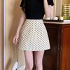 Red Petal Hem Bloom Skirt Women Summer Lightweight High Waist Flattering Fit Anti-Slip Lining Petite A-Line Mini Flowy Skirt