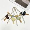 New Creative Scarf Duck Duck Duckling Car Keychain Leather Bag Pendant Pendant Car Keychain Decoration With Cute Keychain