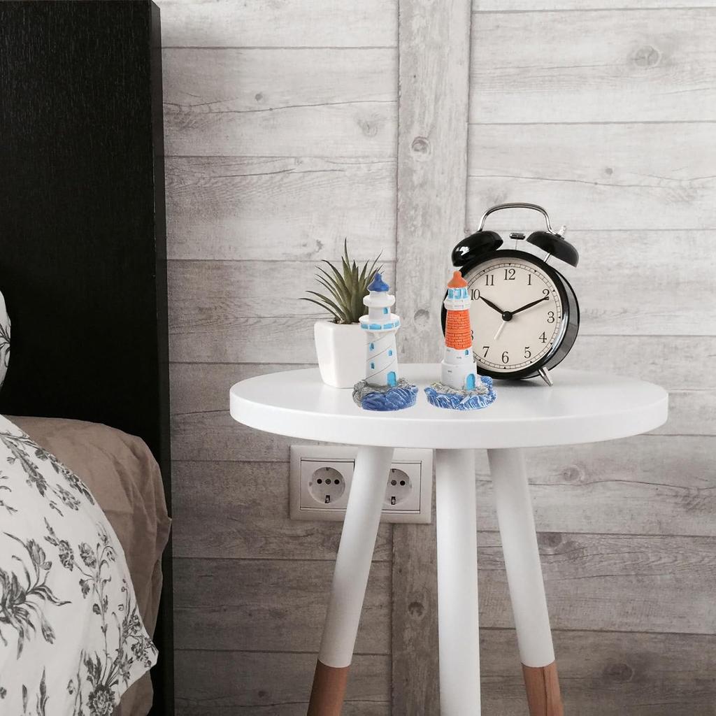 Toyvian 4pcs Mini Lighthouse Decor Mediterranean Figurines Ornaments Miniature Landscaping Decorations (Random Pattern)