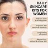 Kollagen Hautpflege-Set, Anti-Aging Hautpflege-Set für das Gesicht, Poren verfeinern, Haut mit Feuchtigkeit versorgen & straffen, 6-teiliges Hautpflege-Set mit Reinigungsmittel, Toner, Lotion, Serum,