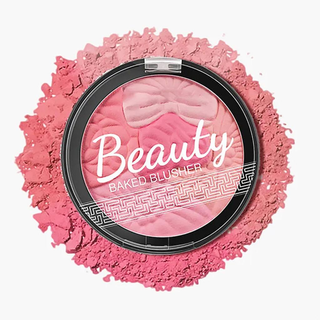 Palette Blush Illuminante Contouring a Cinque Colori da Donna, Cipria Compatta Embossed a Lunga Tenuta per le Guance