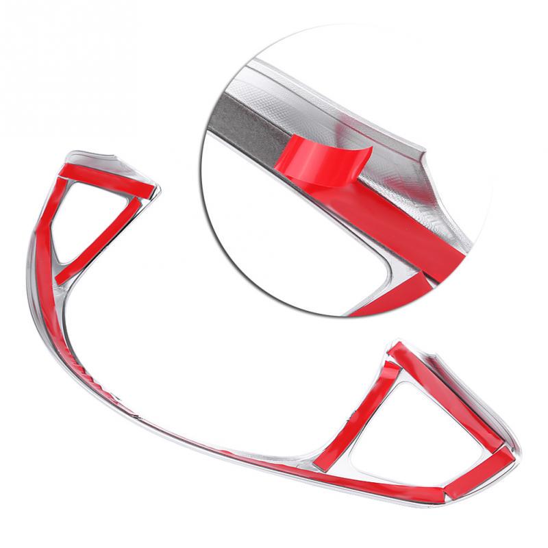 Auto Lenkrad Rahmen Trim Dekorative Aufkleber Silber Chrom für Mercedes Benz E W213 C W205 GLC X253 Auto