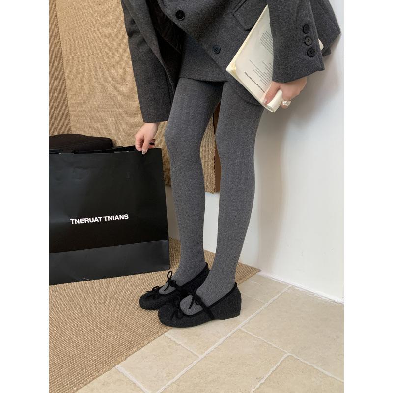 Evening Wind Heightening Ballet Shoes French Bow Mary Jane Shoes 2025 Four Seasons New with Skirt Shoes