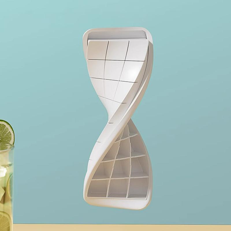 24/36 Grid Ice Tray White With Lid Homemade Silicone Ice Cube Mold Press Easy Demoulding Home Ice Box