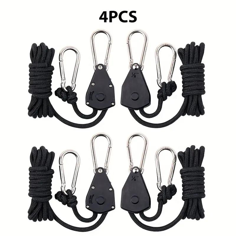 2/4pcs Adjustable Camping Wind Rope Pulley Tie Downs Mountaineering Buckles for Outdoor Tents and Canopies Camping Equipment