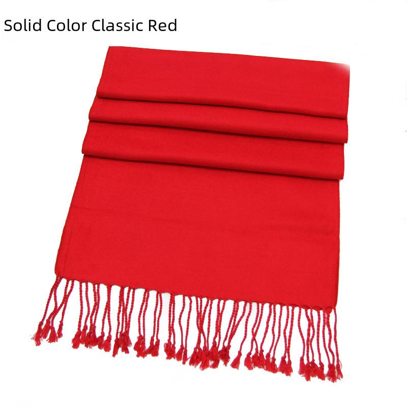 Winter Men's and Women's Thick Plaid Imitation Cashmere Scarf