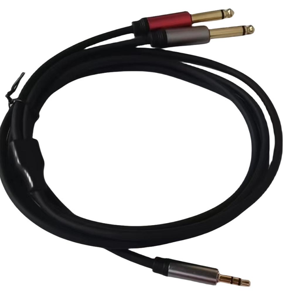 3.5mm Male Jack to 2x6.35mm Male Adapter Cable 3.5 to 6.35 mm TRS Mono Male Audio Aux Socket Converter Cord Wire
