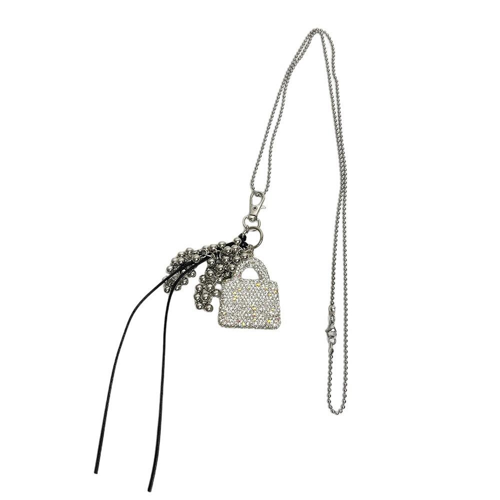 Long Fashion Sweater Chain Cute Tassel Pendant Necklace Creative Small Bag Long Necklace  Gift