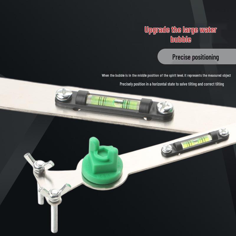 Adjustable 4-Point Shower Head Installation Tool for Hot/Cold Water Pipe Positioning