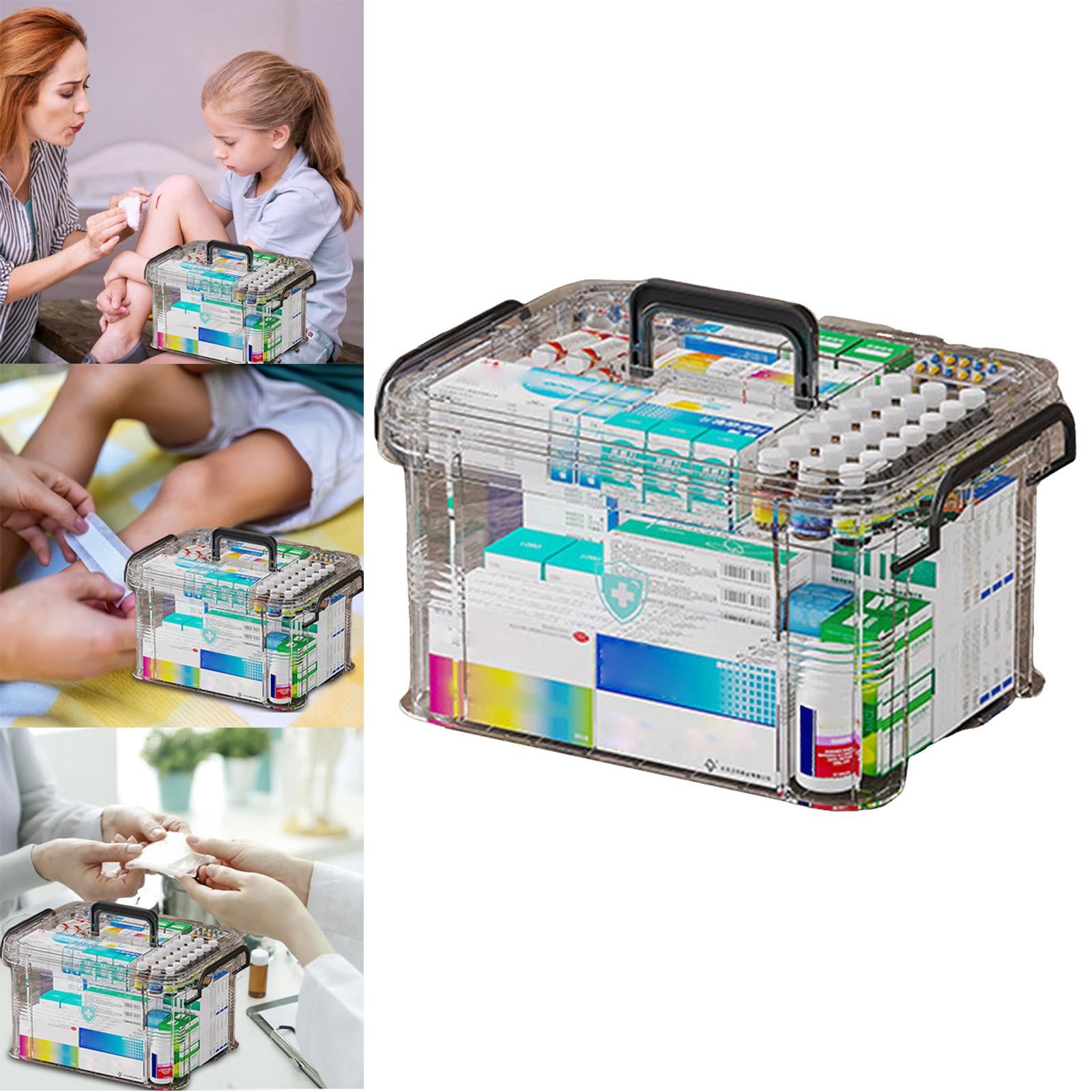 Large Capacity Double Layer Organizer Box Transparent Storage For Home & Travel Zipper Storage Bags чистый