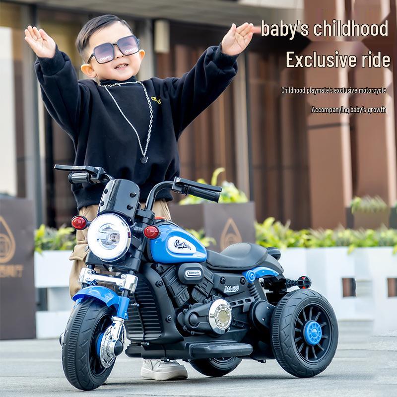Kids' Electric Tricycle: Remote Control Ride-On Motorcycle