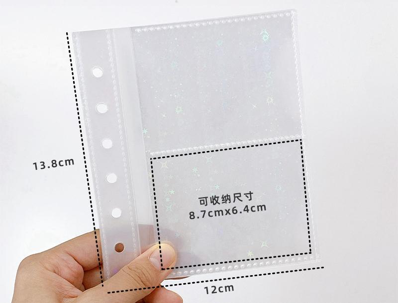 Wide A7 Loose Leaf DIY Document Bag Binder PVC Storage Pocards Collect Book Diary Agenda Planner DIY Cover Album