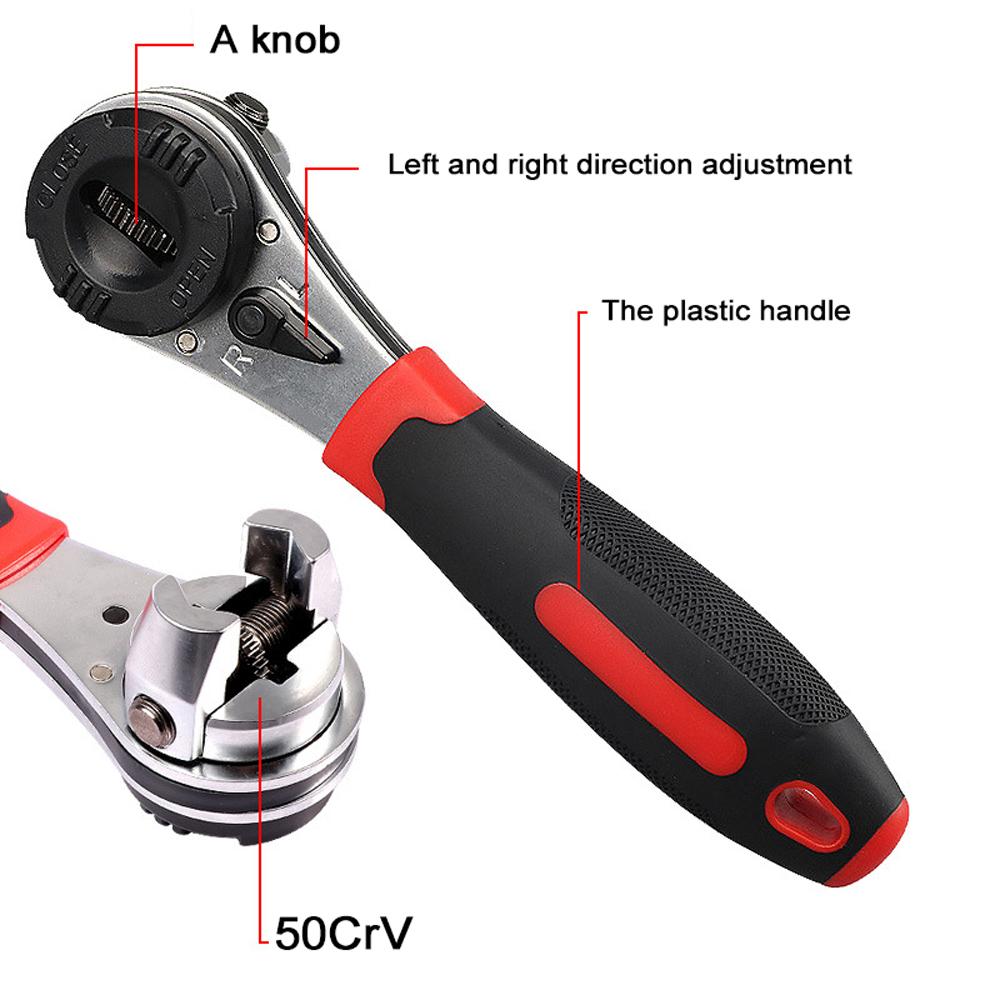 Multifunctional     Key   Spanner Plumbing Pipe Auto 6-22mm Ratchet Wrench Multitool Repairing Tool Eco-friendly Plastics Materi