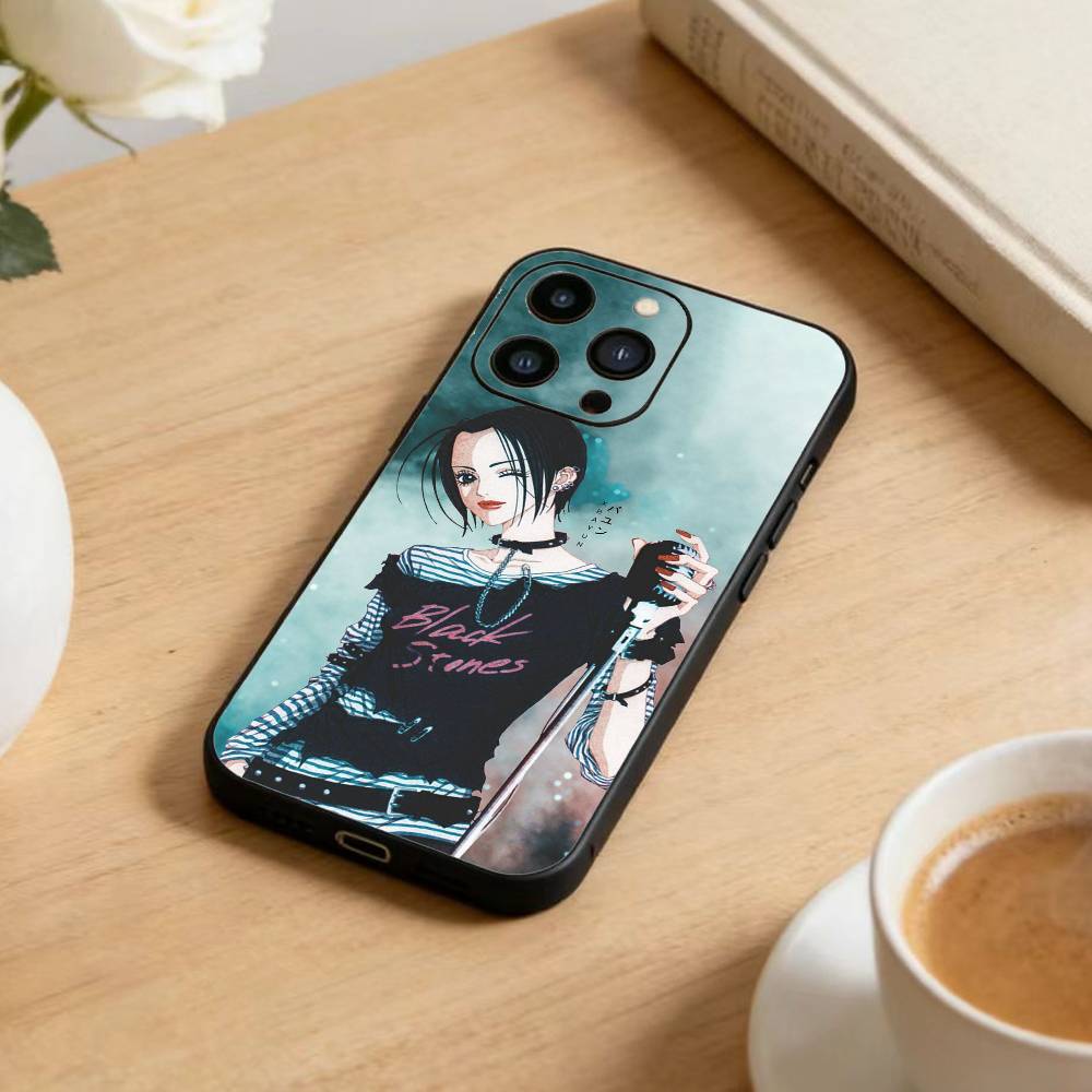 

NaNas-osaki Phone Case For iPhone 17 16 15 14 13 12 Max Plus Silicone Black Cover iPhone16e