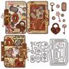 Wallet with Key Theme Carbon Steel Cutting Dies Stencils for DIY Scrapbooking Photo Album Decorative Embossing Paper Card Mixed Shapes