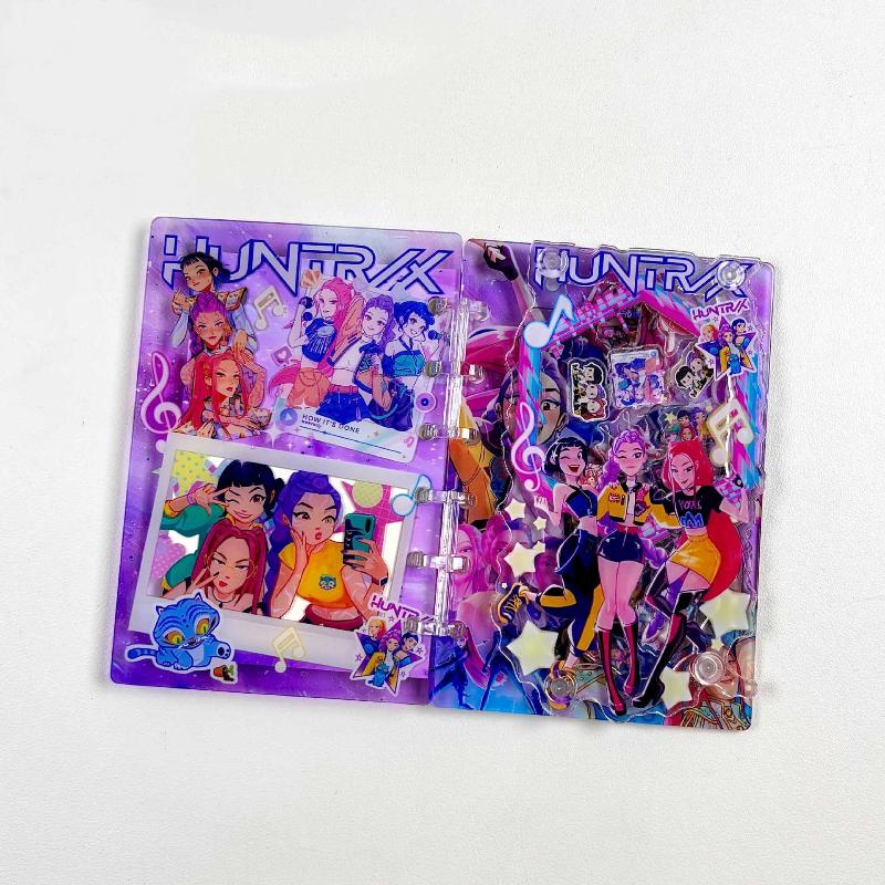 A7 Kpop Dämonenjäger Notizbuch Rumi Mira Zoey Ordner Cartoon Anime Muster Ordner Notizblock Student Schreibwaren Zubehör Geschenke