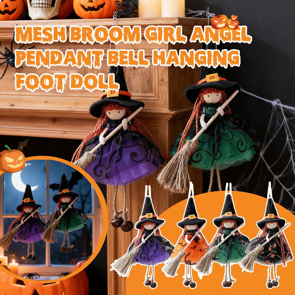 Halloween Decoration Mesh Girl Angel Pendant Hanging Foot Doll Halloween Pendant Atmosphere Ornaments