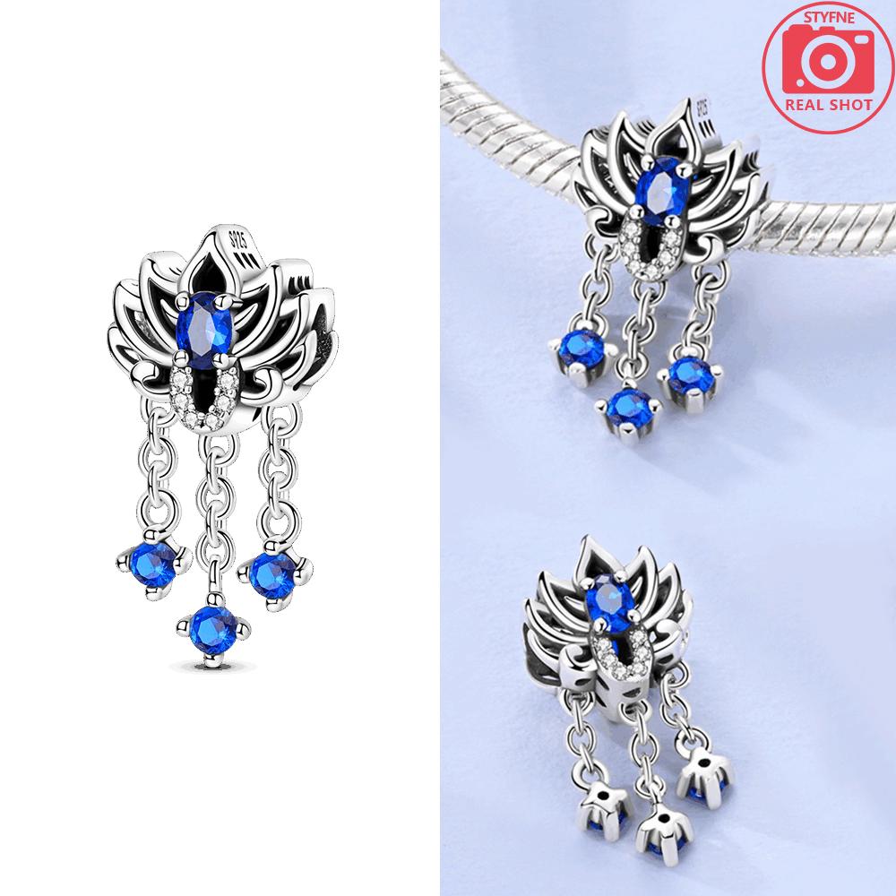 

Blue Lotus Hollowed-Out Beads Copper Original Beads Fit Original Charms Bracelet Beads Jewelry Gifts For Women