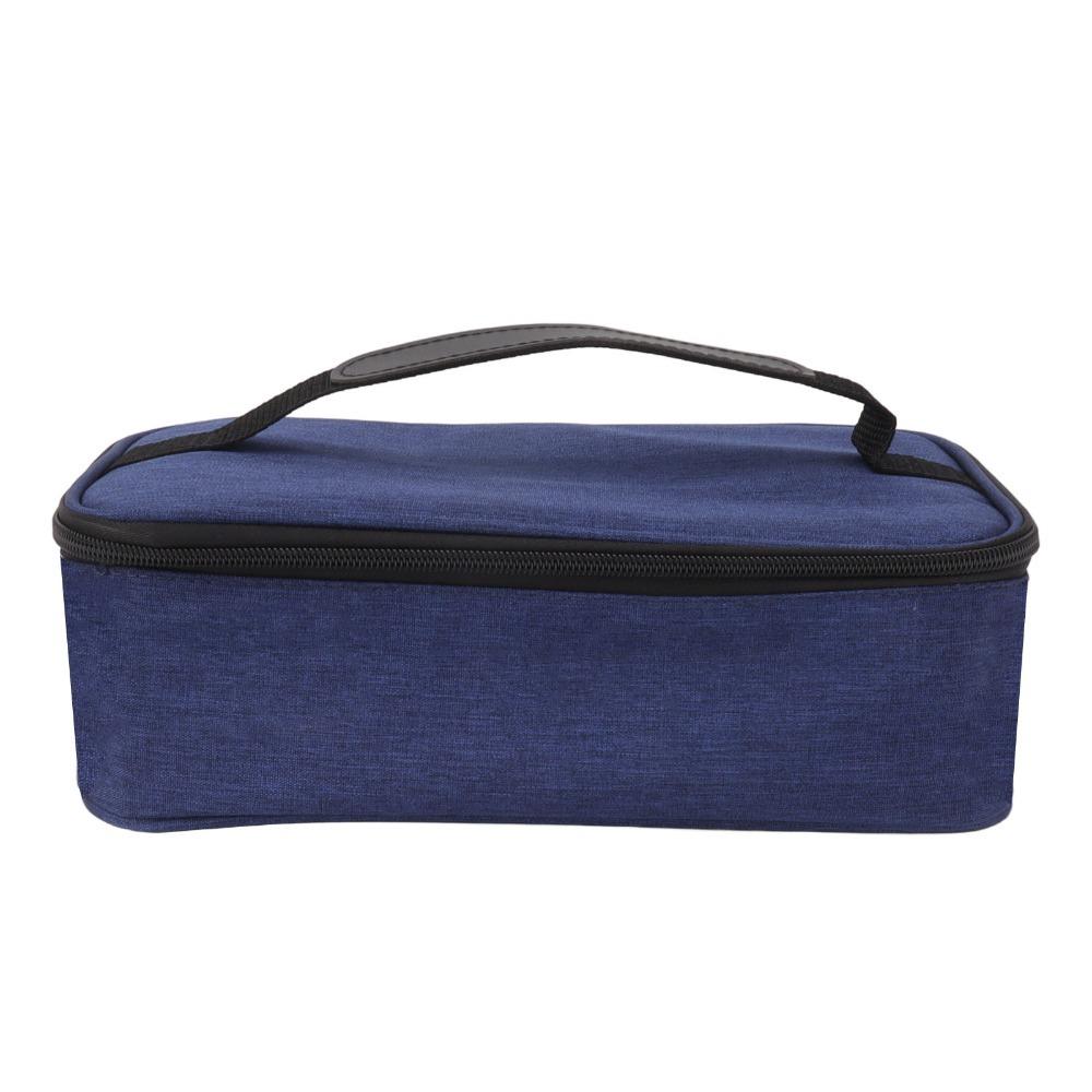 

For Travel Large Capacity Lunch Bag Leakproof Polyester Lunch Box Bag Soft Cooler Thermal Insulated Cooler Lunch Bag Camping темно-синього кольору