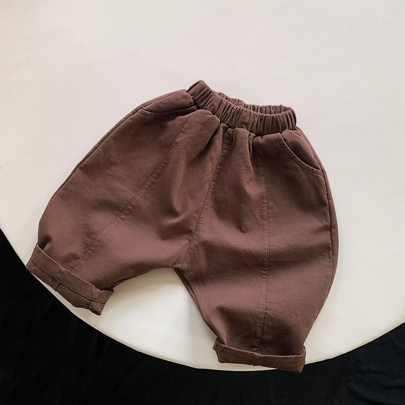 Korean Style Loose Casual Solid Long Pants Unisex Kids Baby Children Trousers