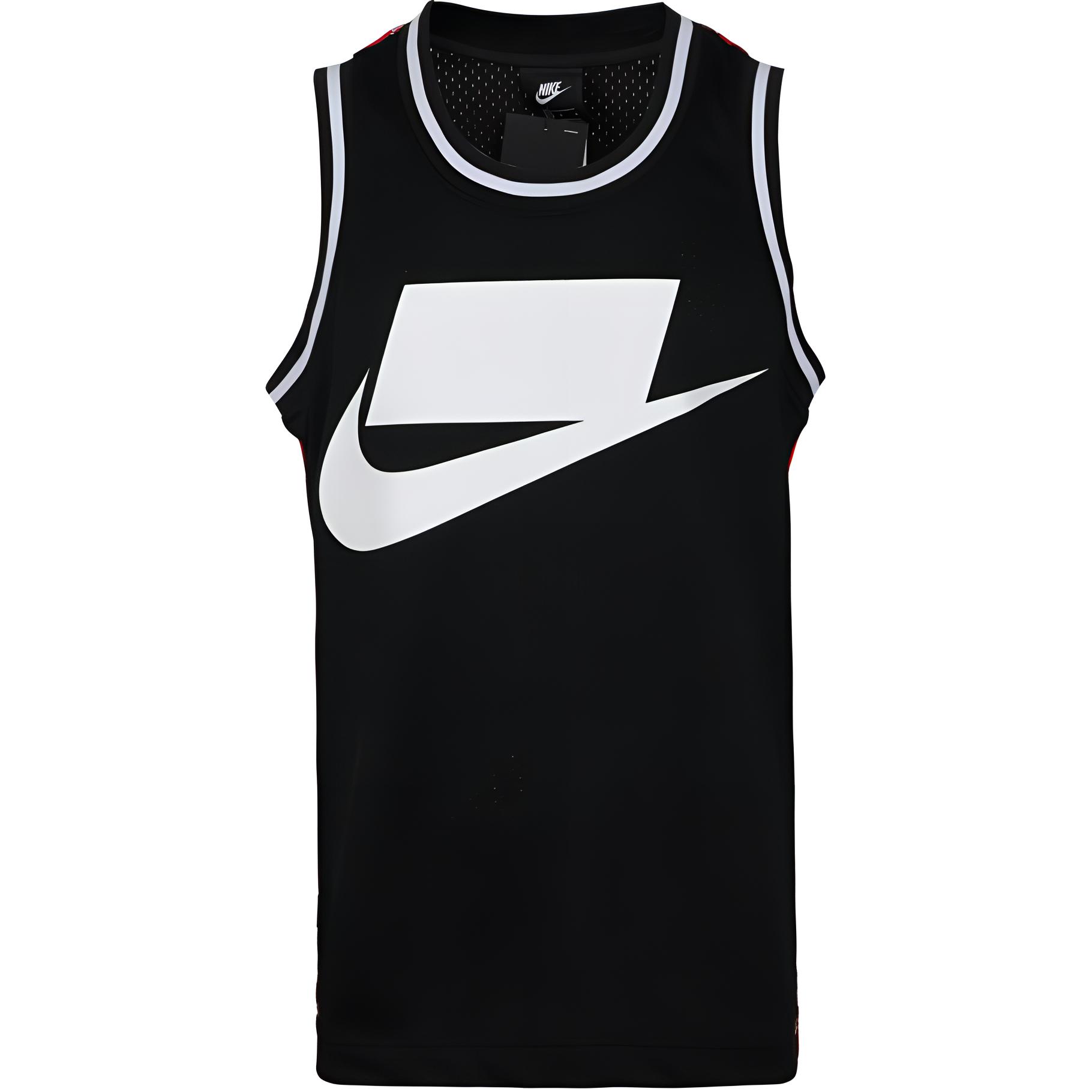 

Nike Breathable Crew Neck Sleeveless Checkered Tank Top Men Tops Black AR1637-010 M