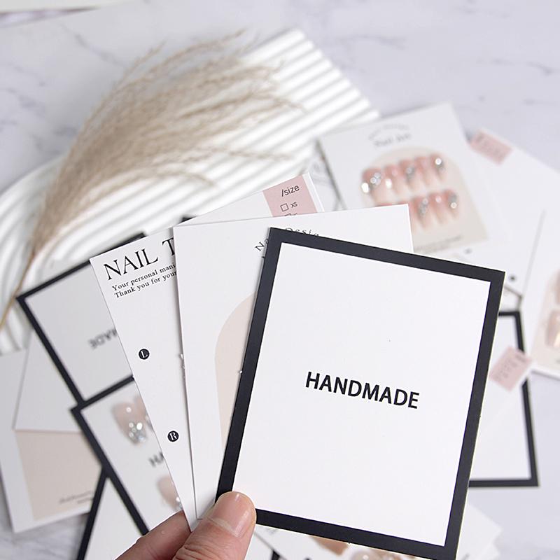 10Pcs Nail Display Cardboard Fake Nails Card Handmade For Press On Nails Photographprops Manicure Sample Display Salon