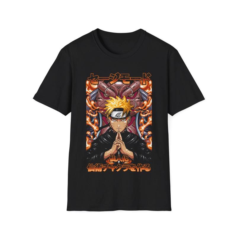 Naruto Graphic T-shirt Japanese Cartoon Unisex Summer New Men's and Women's Streetwear