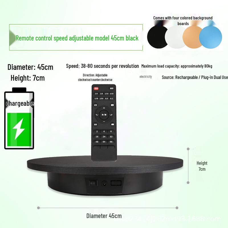 Automatic Rotating Display Stand for Live Streaming, E-commerce, Figurines, and Panoramic Photo/Video Shooting