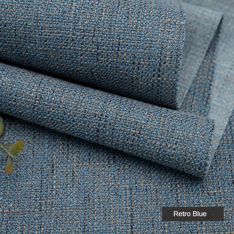 Dicker bunter Baumwollleinenstoff pro Meter für Sofa Tischdecke Kissenbezüge Taschen DIY Nähen Polsterstoff Weich Beige Blau