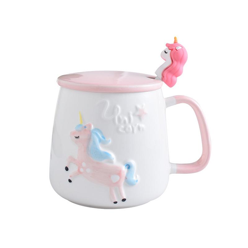 Kreative Niedliche Handbemalte Cartoon Einhorn Keramiktasse Geschenk Tasse Kaffeetasse Wasserbecher Paar Frühstückstasse