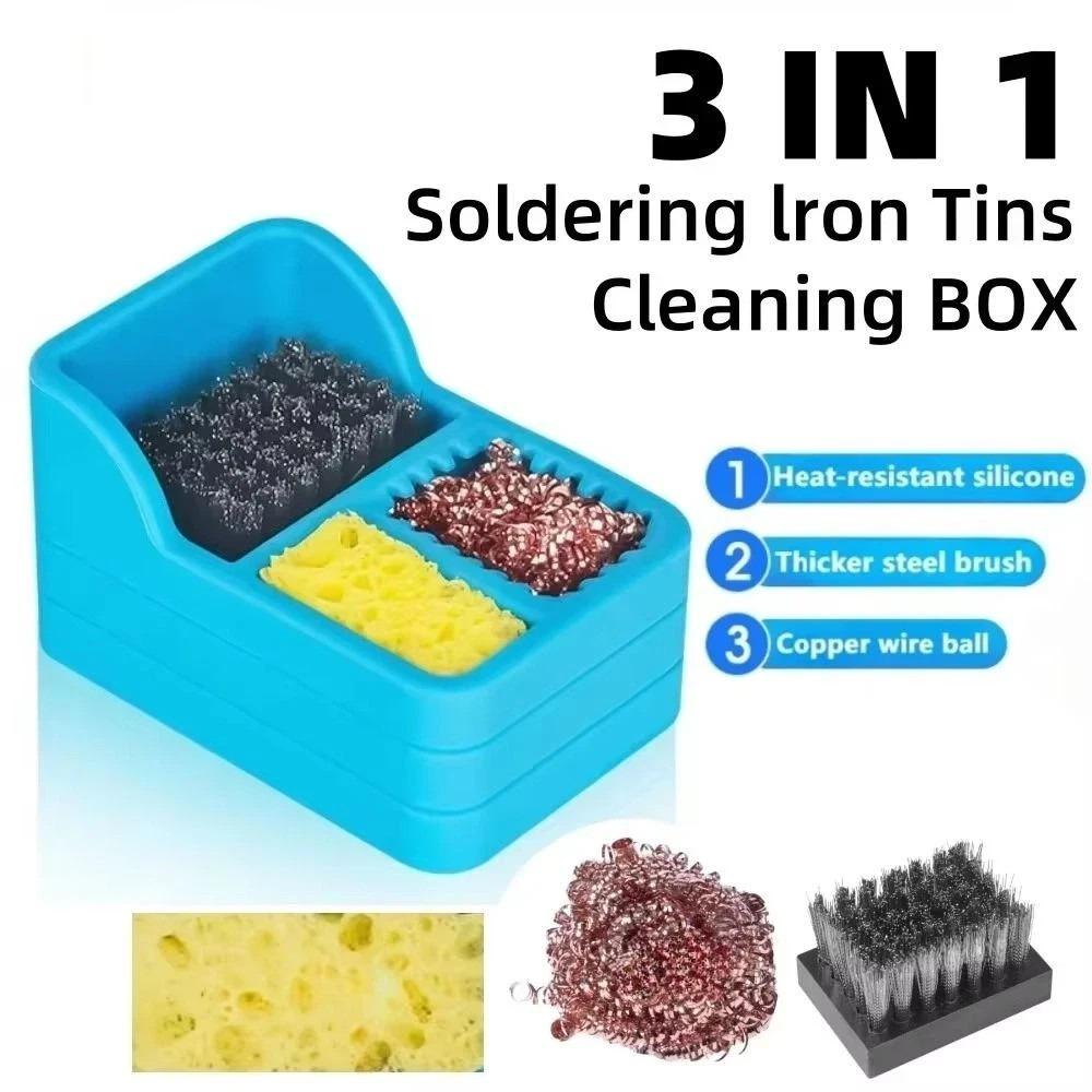 Silicone Tin Slag Cleaning Kit Copper Tin Slag Remove Tool Soldering Iron Tip Cleaner  School Labs
