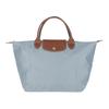 Le Pliage Origina 30 Asa Corta Cierre de Cremallera con Botón Lona de Nylon con Ribete de Cuero Bolso Tote Forma de Empanadilla Mediano Bolsos Tote para Mujer 1623089P80