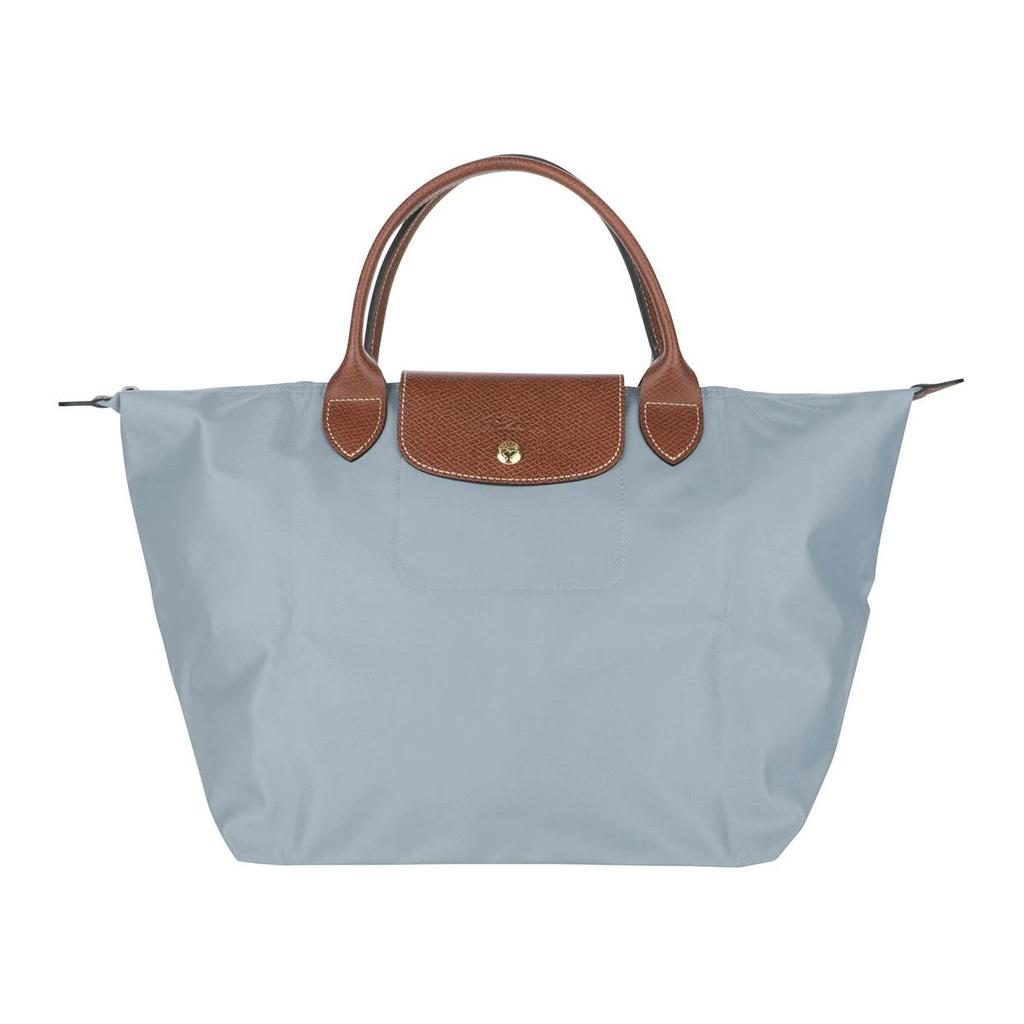 Longchamp Le Pliage Origina 30 Short Handle Button Zipper Closure Nylon Canvas With Leather Trim Dumpling Tote Bag Medium Women tote bags 1623089P80