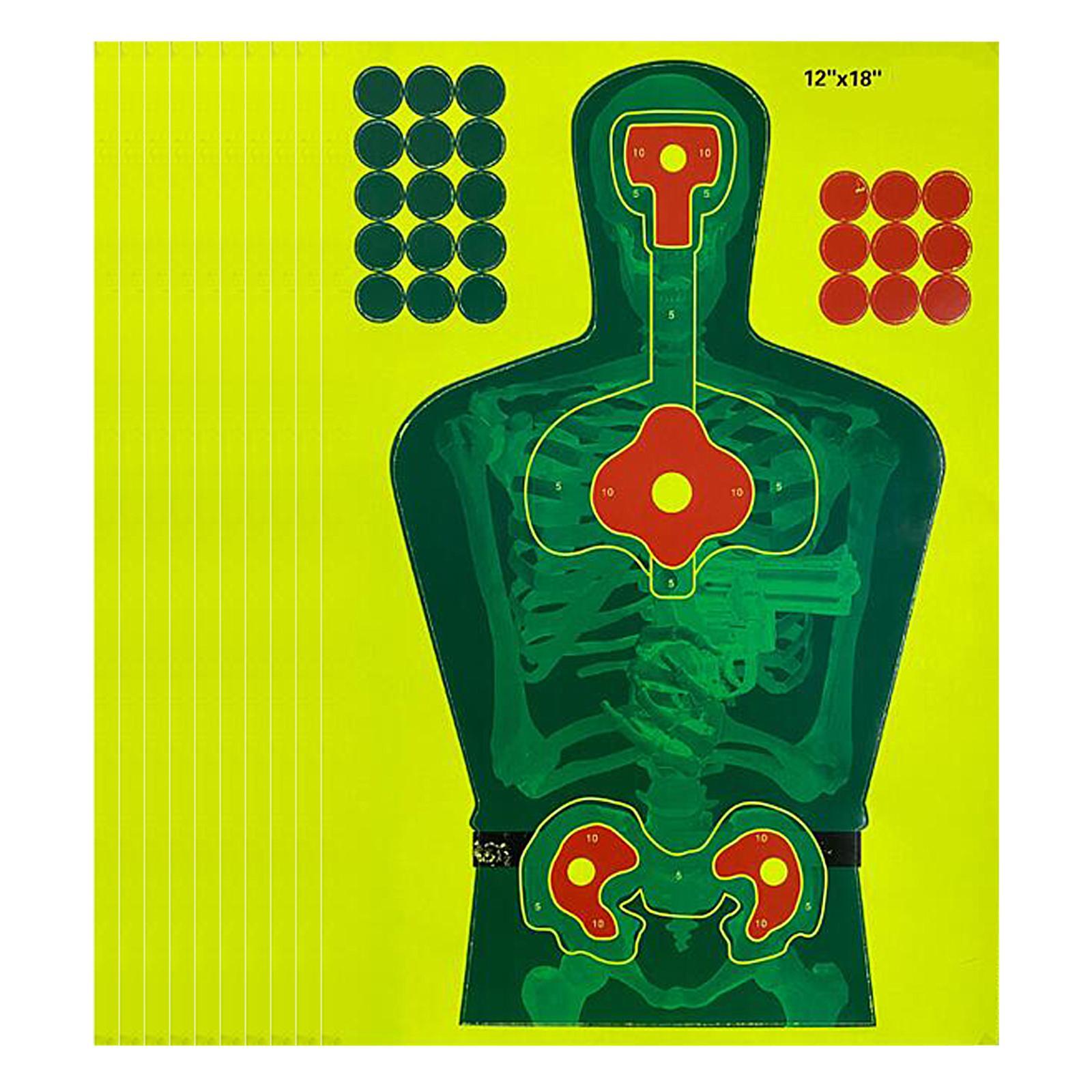 

Durable 10x Splatter Targets 12 x18 Paper Silhouette Targets for Exercise