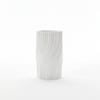 Decorative Vase, Pleated, White, Modern, Wave Structure