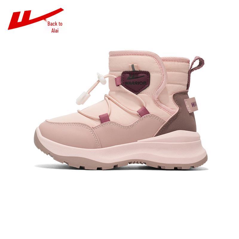 Huili Girls' Fleece-Lined Snow Boots - Warm, Thick, Cold-Proof High-Top Boots for -40°C.