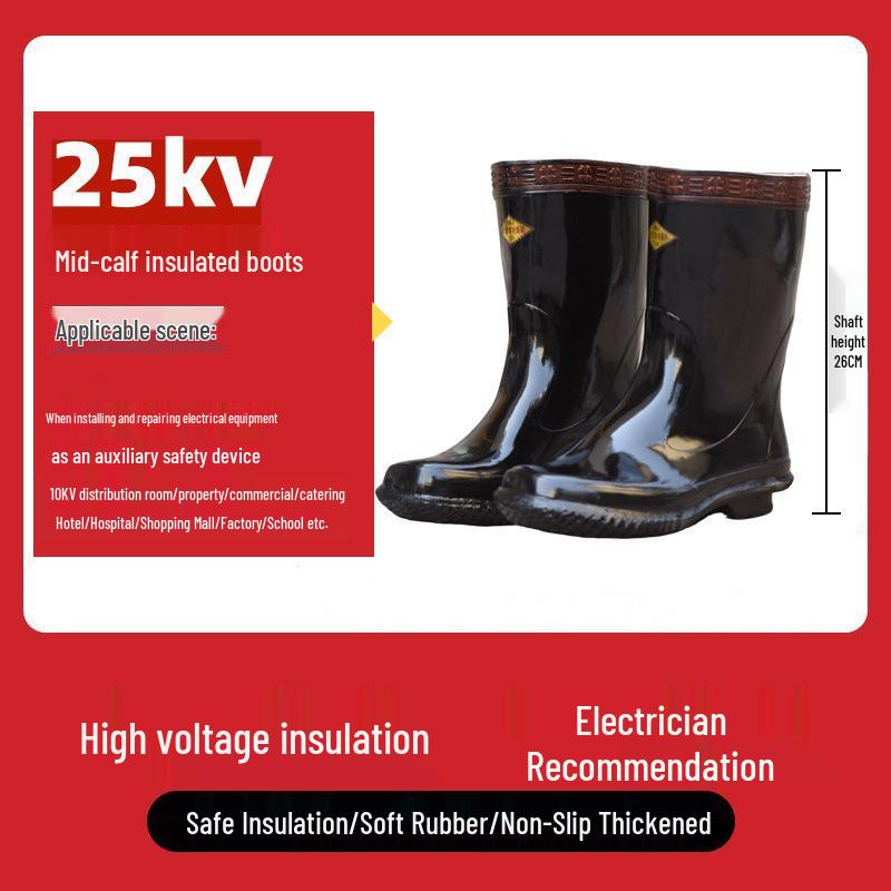 Electrician's Insulating Anti-Slip Gloves - Wear-Resistant, 400V/380V/220V Protection