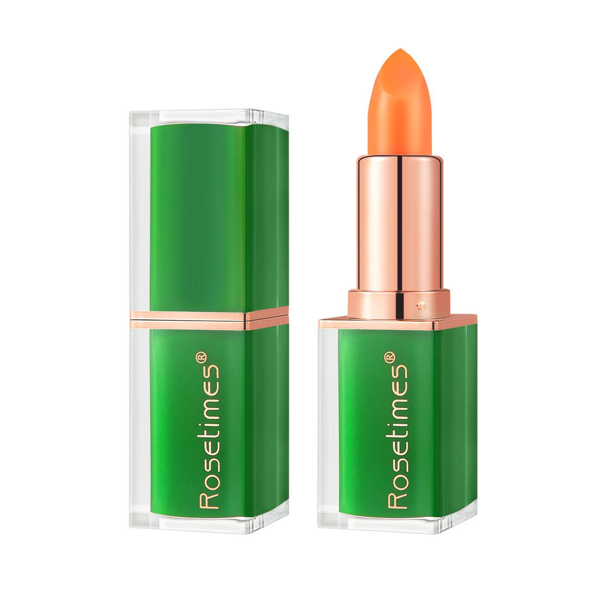 Carotene Cherry Red Color-Changing Lip Balm - Moisturizing, Temperature-Sensing, Non-Stick, Bare-Faced Lipstick for Students