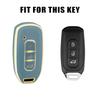 Smart Remote Auto Car Key Case Cover For Ford Territory EV 3 Buttons Key Shell Fob Key Ring TPU Key Protector Accessories