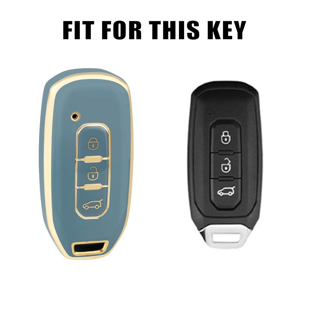 Smart Remote Auto Car Key Case Cover For Ford Territory EV 3 Buttons Key Shell Fob Key Ring TPU Key Protector Accessories