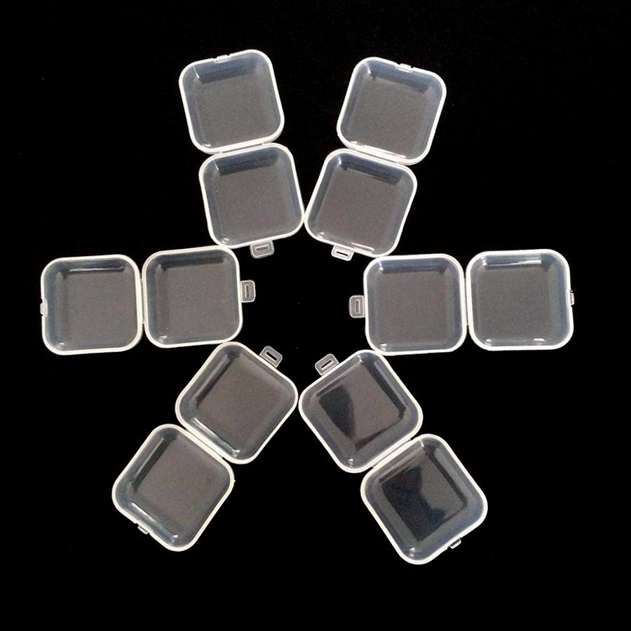 15/30pcs Mini Storage Box Jewelry Hardware Beads Earring Necklace Earplugs Transparent Display Box Store Home Storage Tool XJM