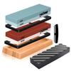 HWXINIE Sharpening Stone Grit Stones for Kitchen and Camping Ideal for Home from Coarse To Fine Set 400/1000, 3000/8000 Knives. Use, Sharpening.