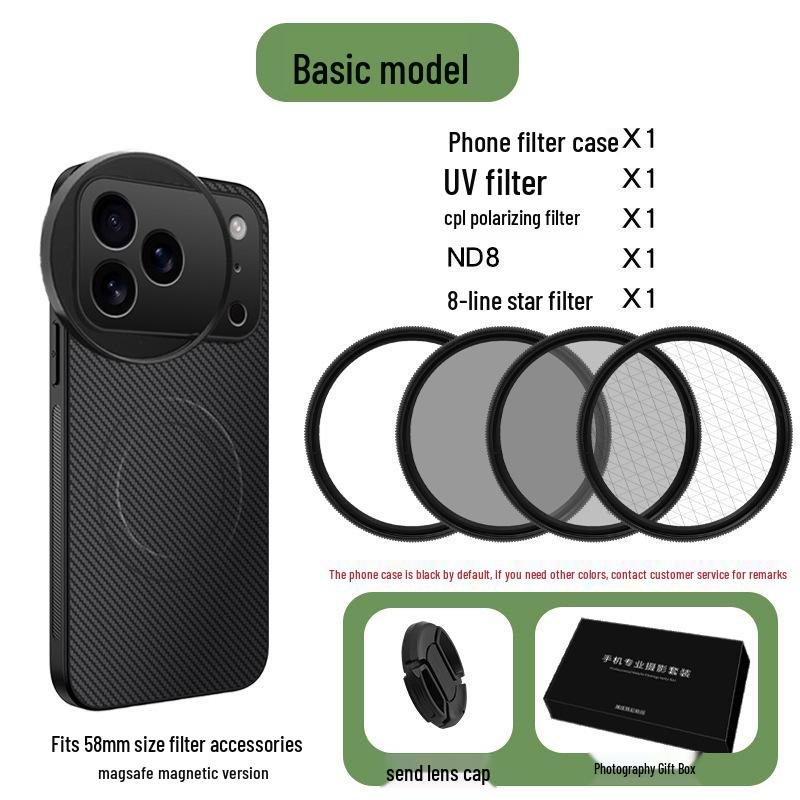 

Apple iPhone 17 Pro Max Photography Set with SLR-Style Filters and Polarizer iPhone 16 Pro