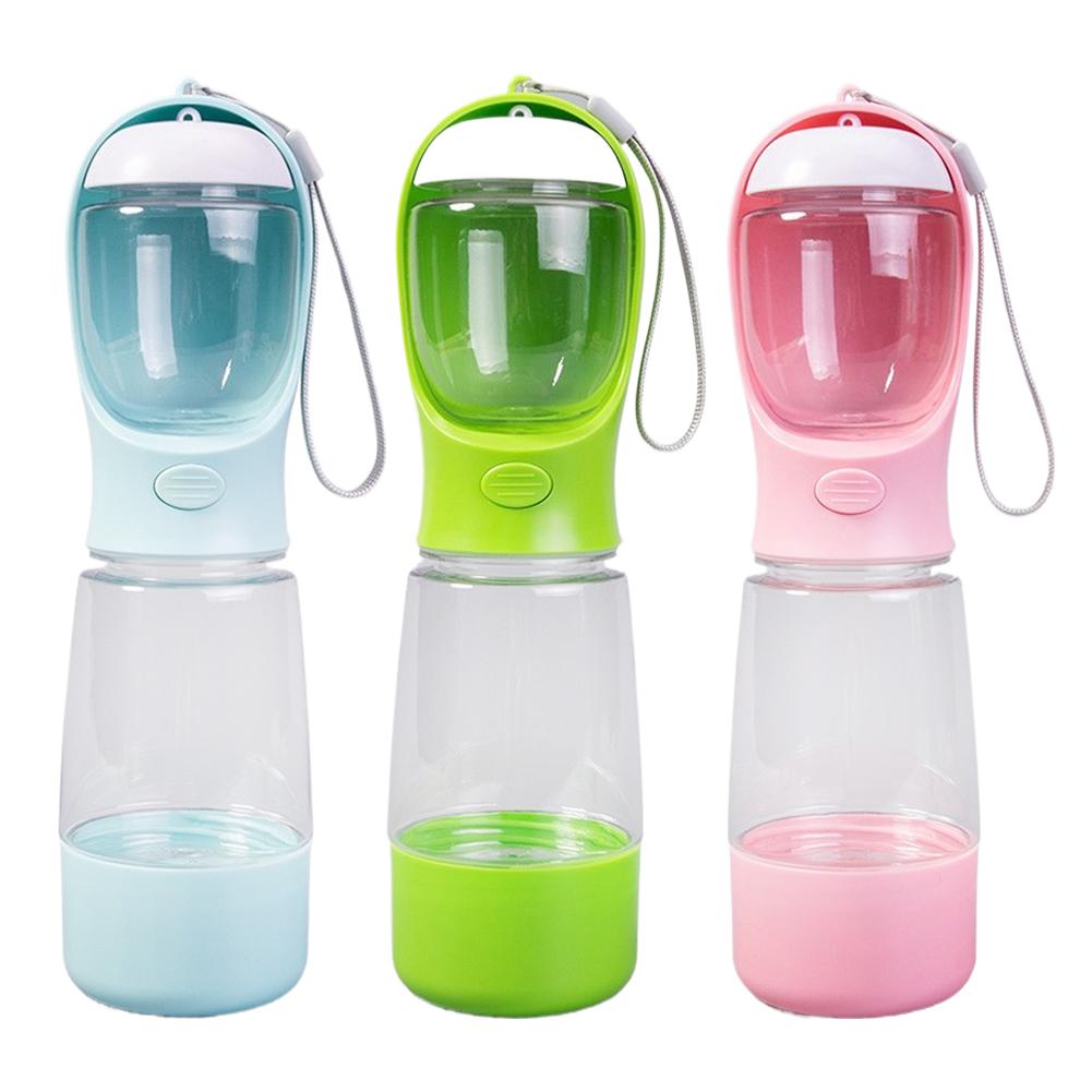 3-in-1 Portable Dog Water Bottle with Food Container, Leak-Proof Pet Water & Food Dispenser for Outdoor Travel, Hiking, Walking