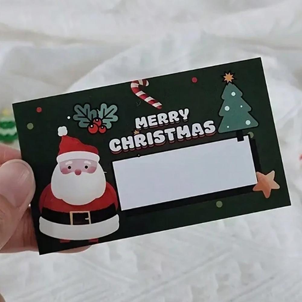 30Pcs Christmas Scratch Off Cards Santa Claus Christmas Tree Party Favors DIY Games Supplies Gift Vouchers
