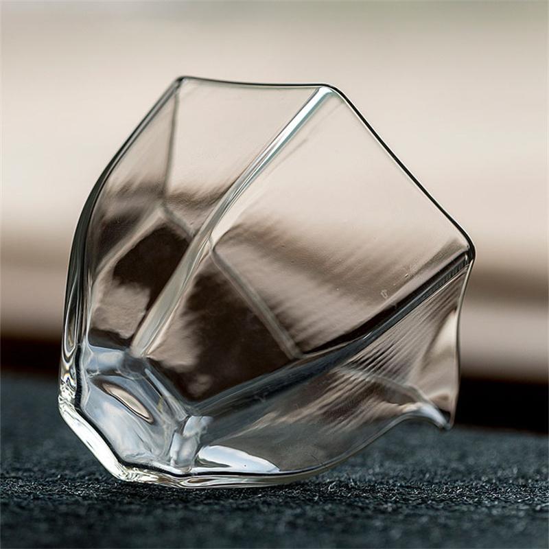 Japanese Style 150ML Hexagonal Heat Resistant Glass Fair Cup Tea Pitcher Chahai Kungfu Tea Justice Cup Tea Set Accessories