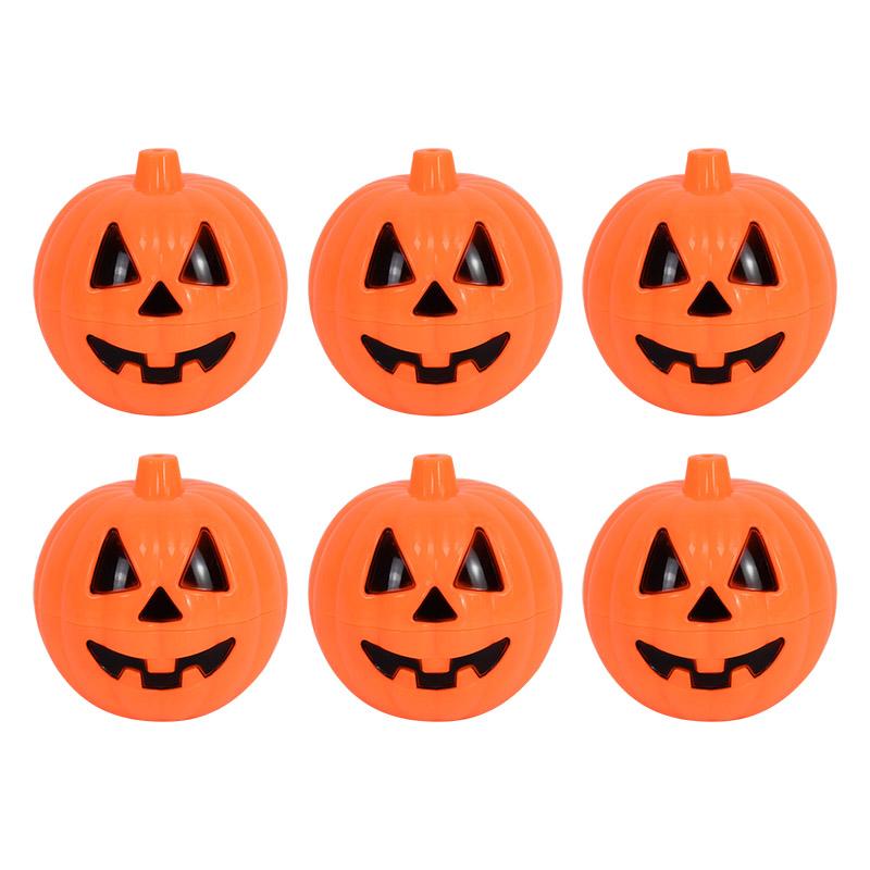 6/12pcs Halloween Plastic Pumpkin Storage Mini Fillable Pumpkin Container Candy Rack Container for Halloween Thanksgiving Mini Props