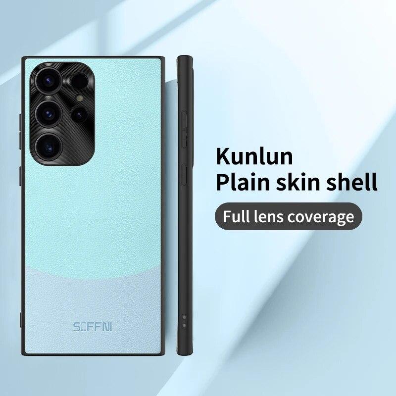 

YurKem противоударный чехол для телефона Samsung Galaxy S22 S23 S24 Ultra защита объектива задняя крышка аксессуары for galaxy S23 Ultra серебряный